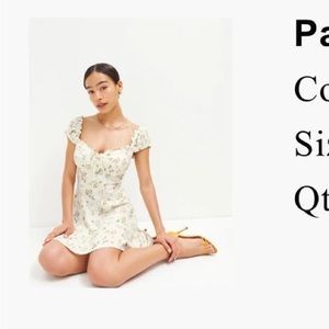 Reformation dress size 0